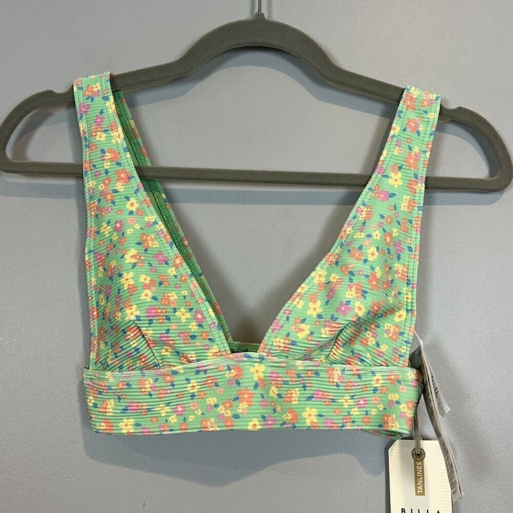 Billabong I Sea You Tanlines Remi Plunge Bralette Bikini Top Junior’s Medium NWT